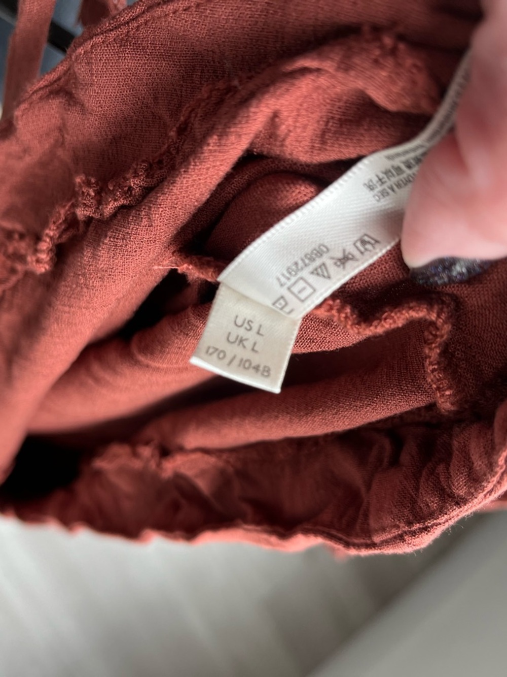 Dylan Mini Slip Dress- Ruched Wrap Mini Dress in Rust/warm brown/baked red - Picture 7 of 10
